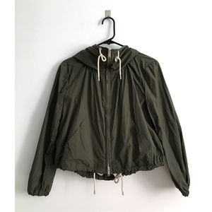 PAOLO PECORA cropped jacket | rain hood